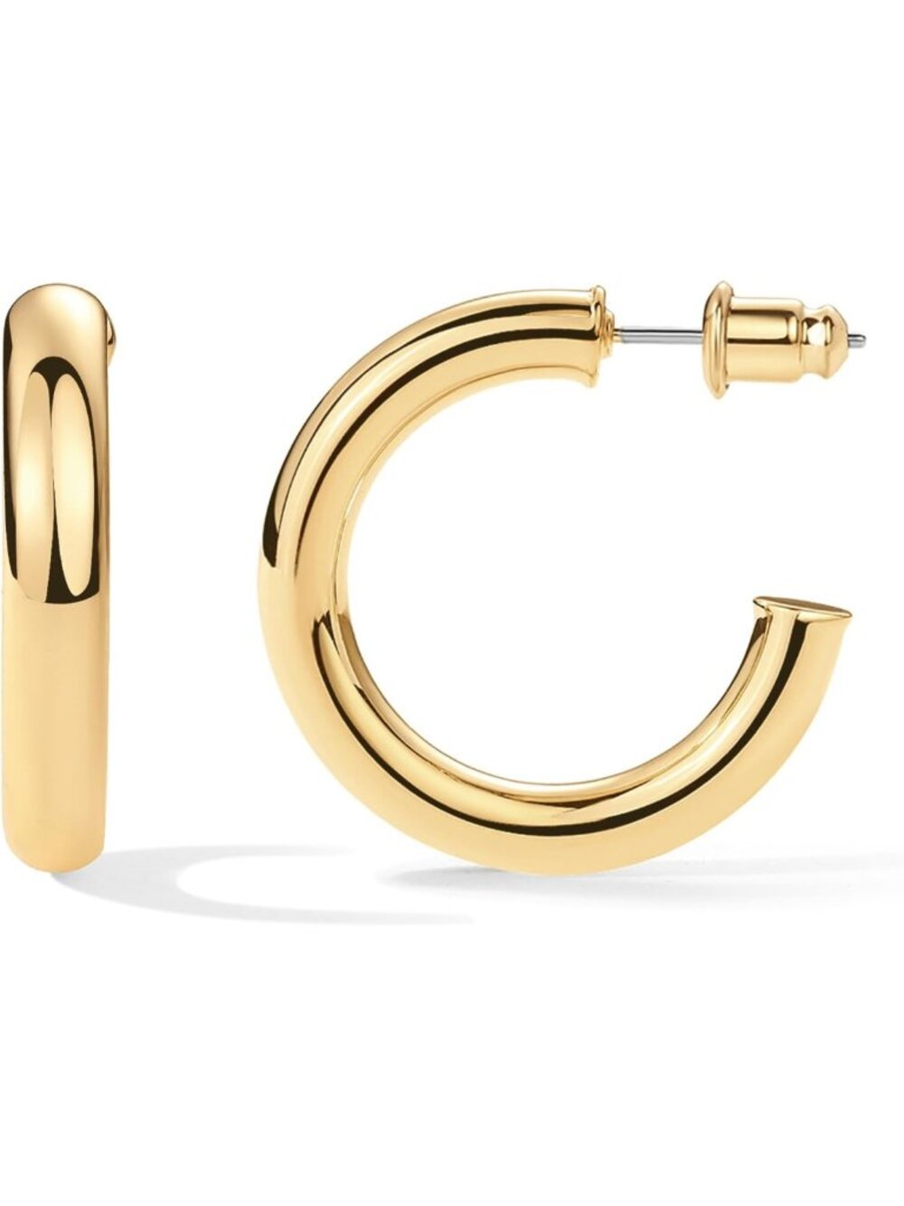 Chunky Gold Hoop Earrings for Women | Lightweight 14K Gold Plated Fashion